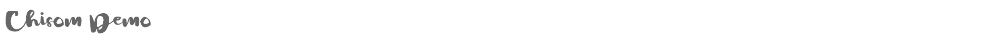 Sample characters Chisom Font